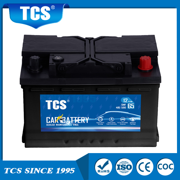 Tcs Support Custom Logo/Brand/Materia 48L-590 CCA560 65ah Start Car Battery Optima Automotive Car Battery Latest Automotive Battery for Starting Van