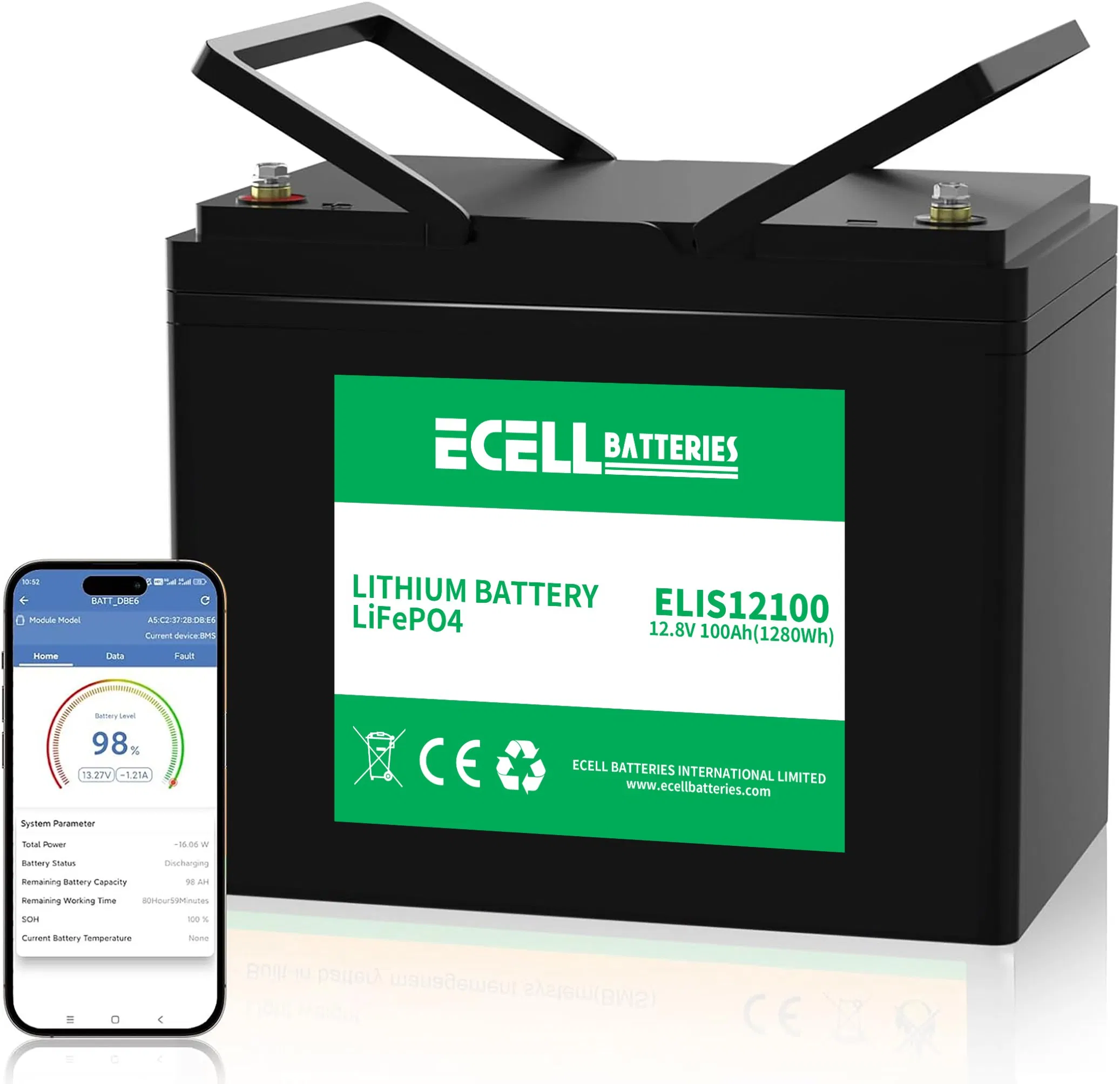 Ultra-Power 24V 50ah Lithium Battery Elis2450 for Heavy Duty Marine and Industrial Backup - Ecell Batteries