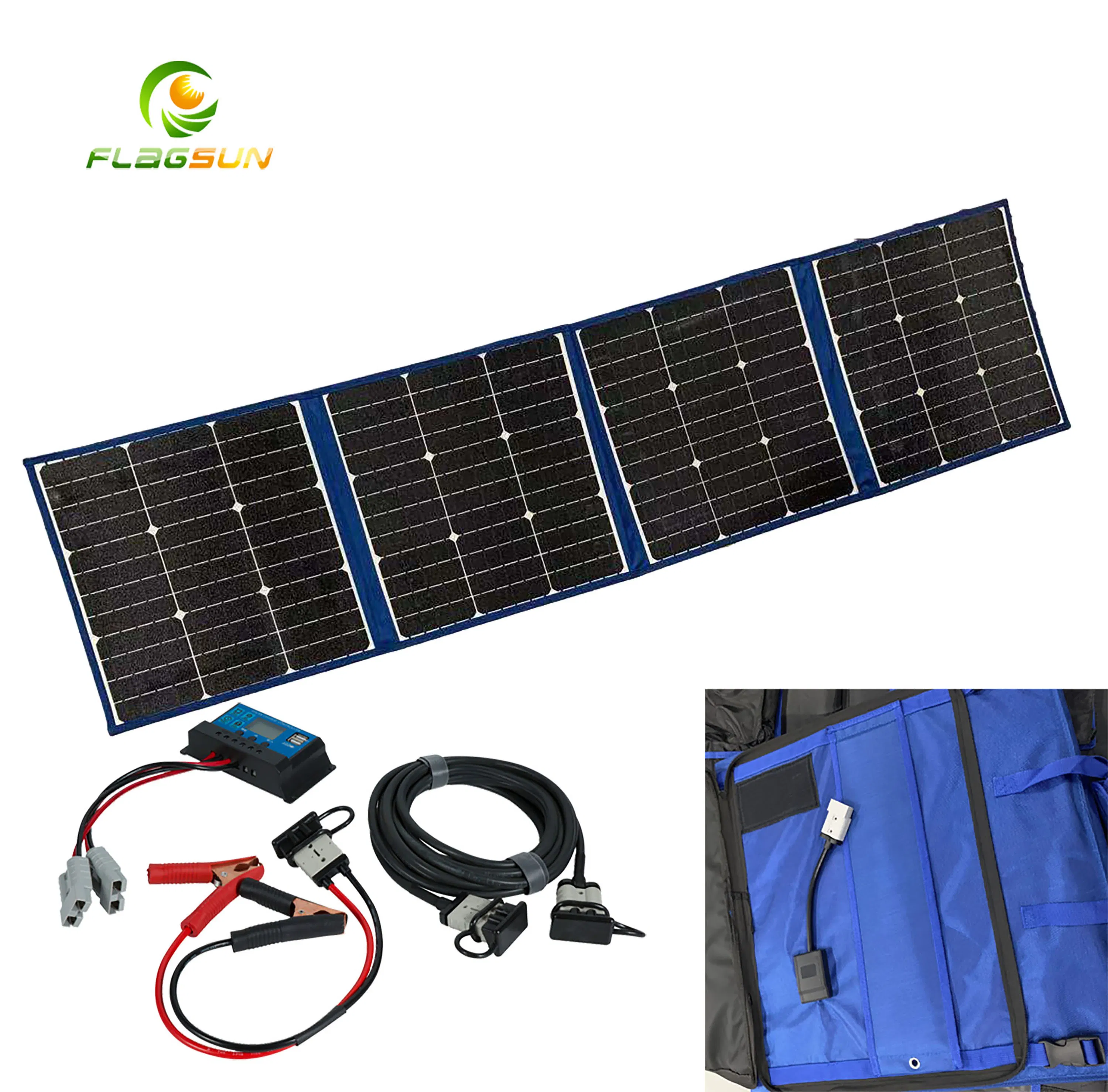 Hot Selling Portable Solar Charging System for Power Charing Outdoor with Charger and Battery