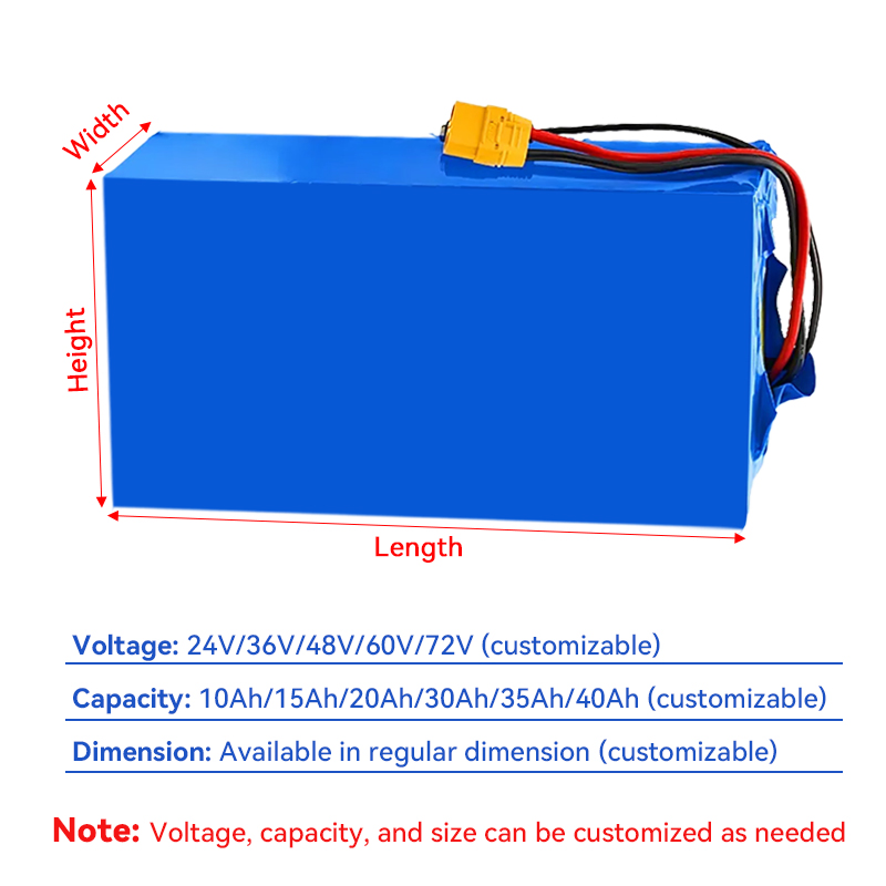 Customized LiFePO4 Lithium Battery 12V-48V 15ah-35ah Rechargeable Battery Pack for E-motorcycle E-Bike E-Scooter with 6000 Cycles