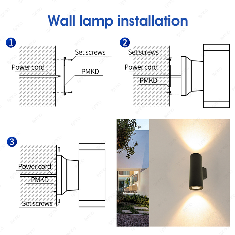 إضاءة جدارية حديثة بتقنية LED للإضاءة العلوية والسفلية، مصابيح جدارية داخلية وخارجية