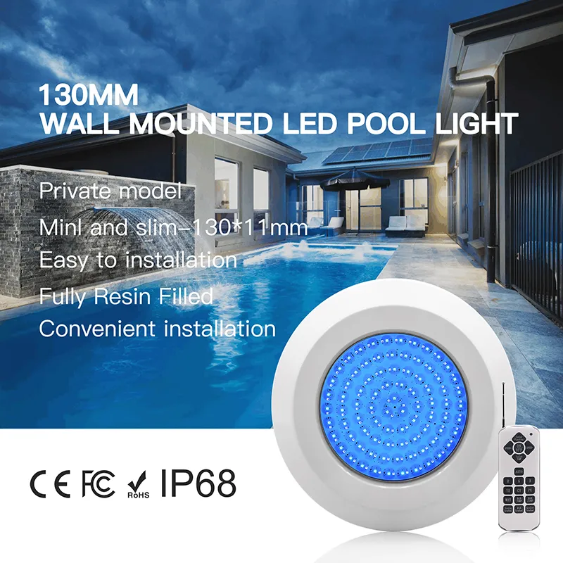 مصباح حمام سباحة LED صغير DC12V خارجي IP68 مقاوم للماء تحت الماء
