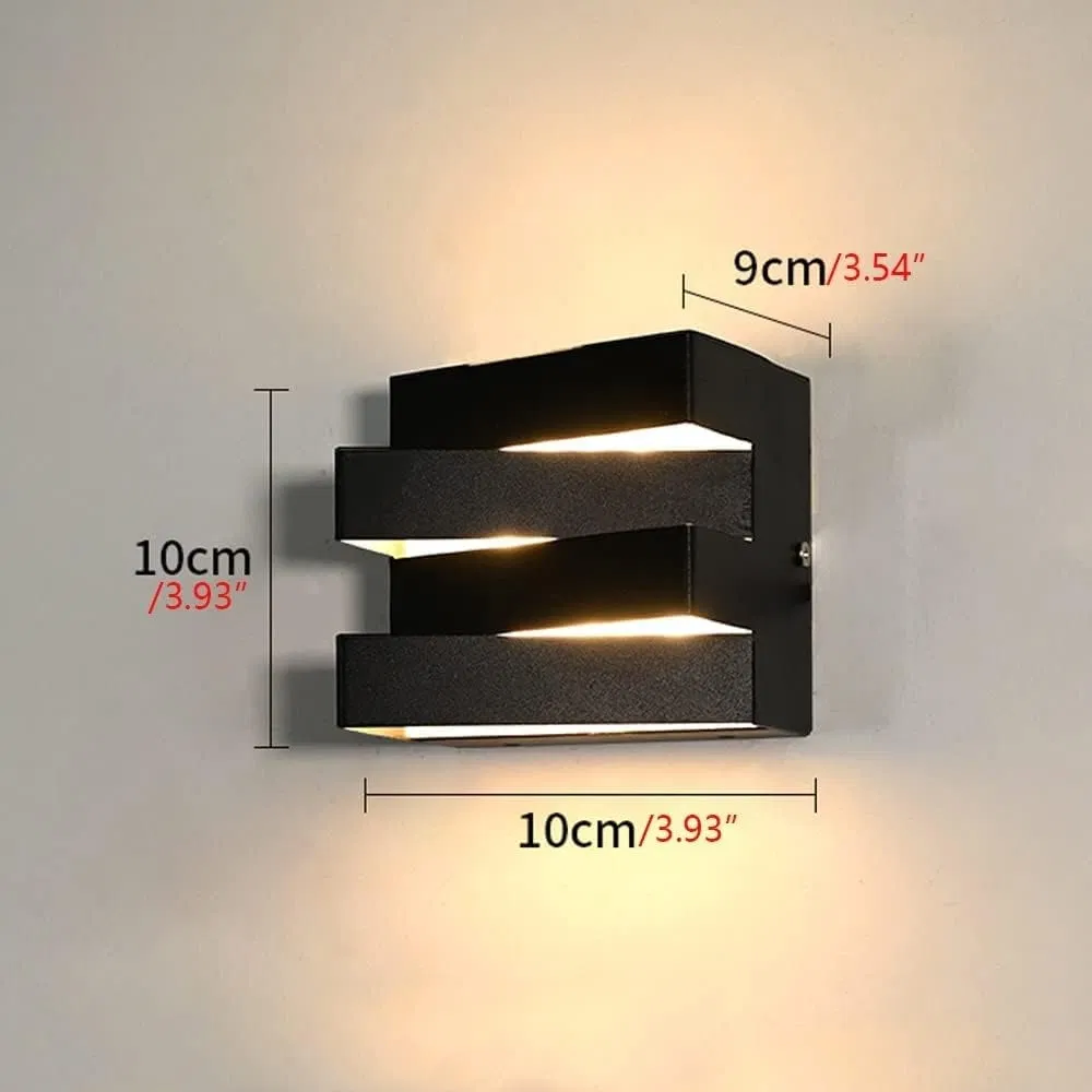 مصباح حائط LED للإضاءة في الحديقة والمنزل، مصابيح تثبيت على الحائط، مصباح خارجي مقاوم للماء، مصباح حائط للفيلا، مدخل الشرفة، بوابة الممر، مصباح الجدار في الشرفة
