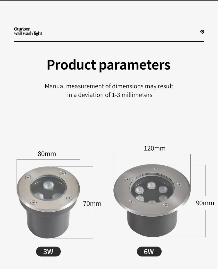 IP67 مصباح أرضي LED مضاد للماء من الفولاذ المقاوم للصدأ مدمج للإضاءة الخارجية للمناظر الطبيعية