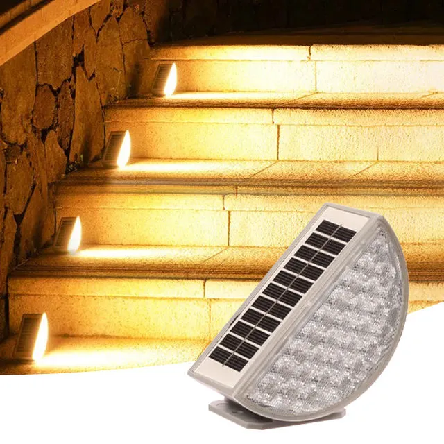 مصباح خطوة شمسي للدرج والحديقة والممرات الخارجية بتقنية LED