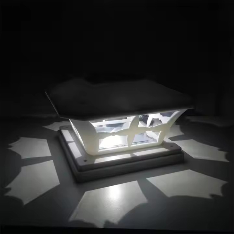 أضواء كاب شمسية للأعمدة 2 أوضاع الإضاءة مصباح كاب عمود سياج LED يعمل بالطاقة الشمسية