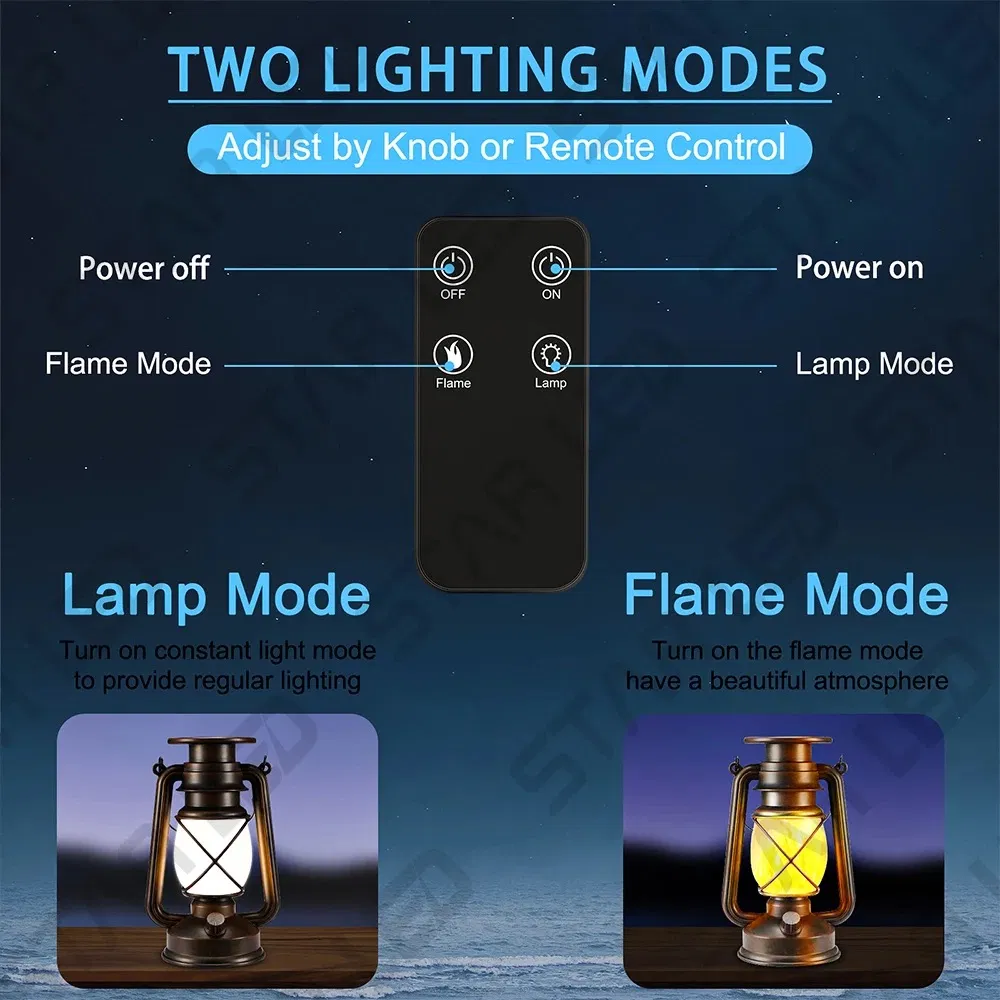 مصباح شمسية LED مقاوم للماء قابل للشحن بتصميم قديم للحديقة والفناء والسطح وزينة المنزل