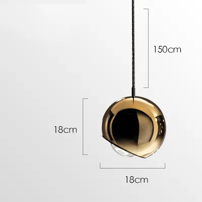 مصباح ب pendule نوردية ذهبية مصمم بسيط لغرفة النوم الحديثة والسلم الحديث وبار المطعم (WH-AP-148)