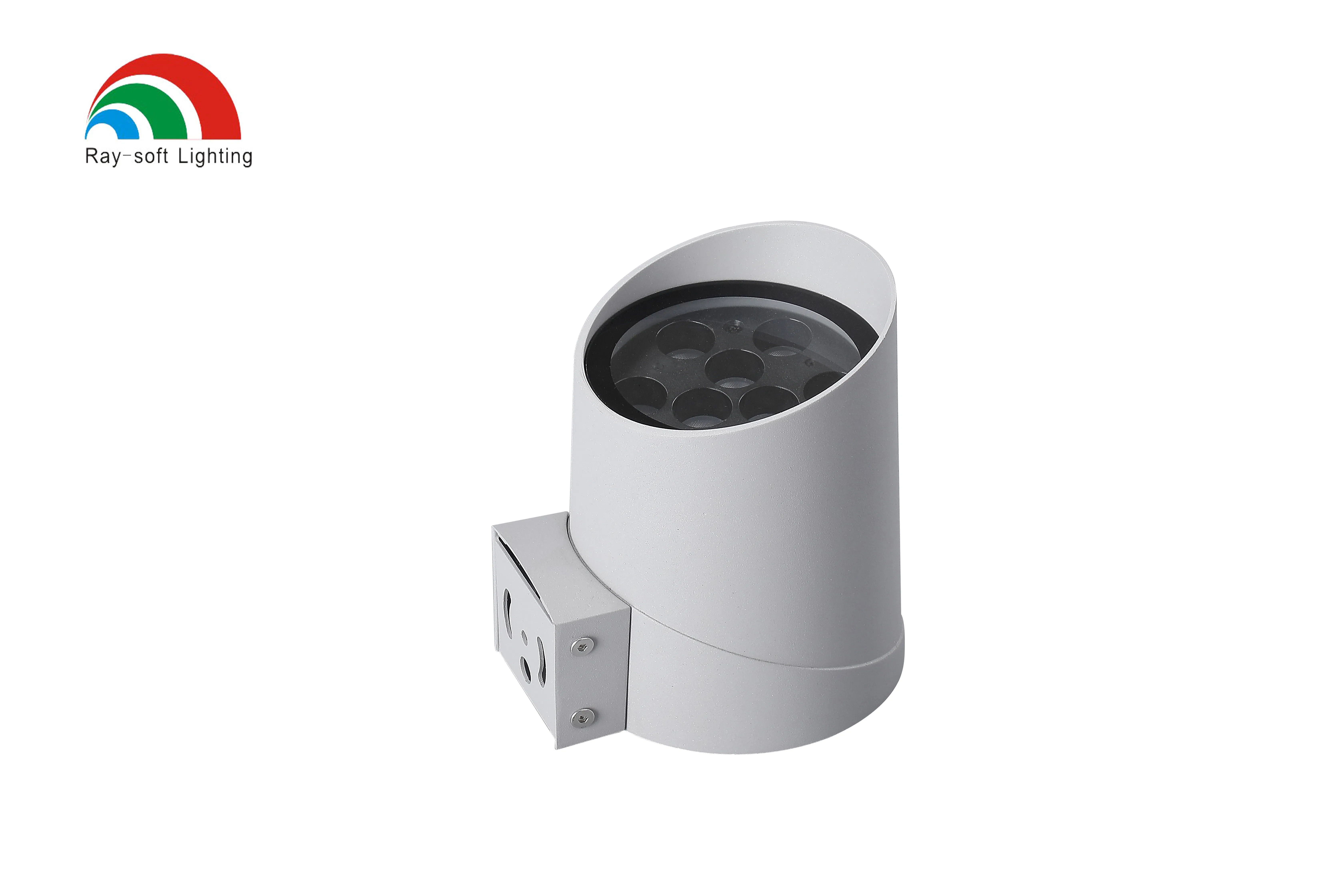 قالب خاص 10W/15W/20W/24W/30W/40W/50W مصباح LED IP65 مقاوم للماء من الألومنيوم الأسطواني الدائري مقاوم للماء للتركيب الخارجي على الجدران
