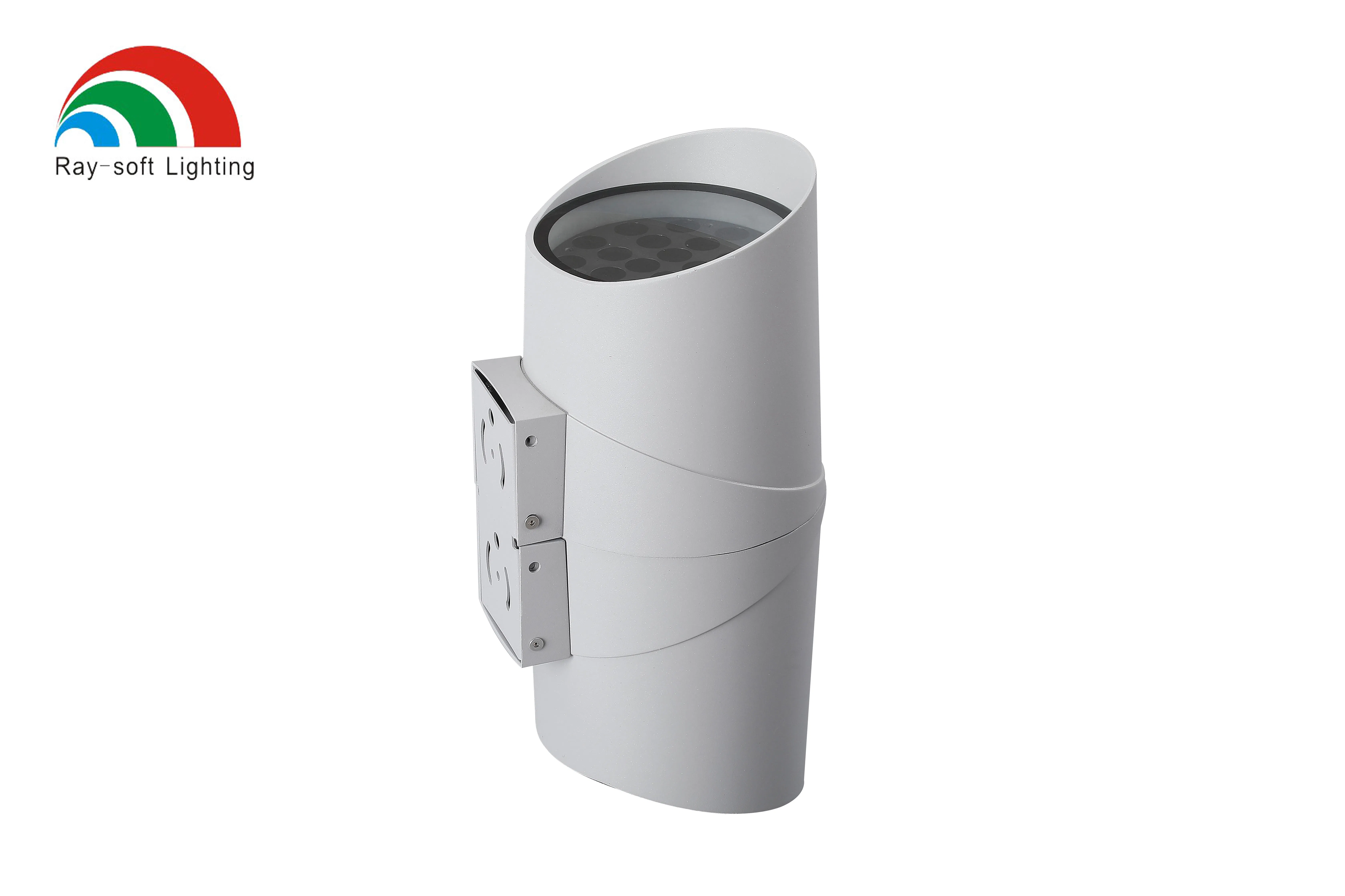 قالب خاص 10W/15W/20W/24W/30W/40W/50W مصباح LED IP65 مقاوم للماء من الألومنيوم الأسطواني الدائري مقاوم للماء للتركيب الخارجي على الجدران
