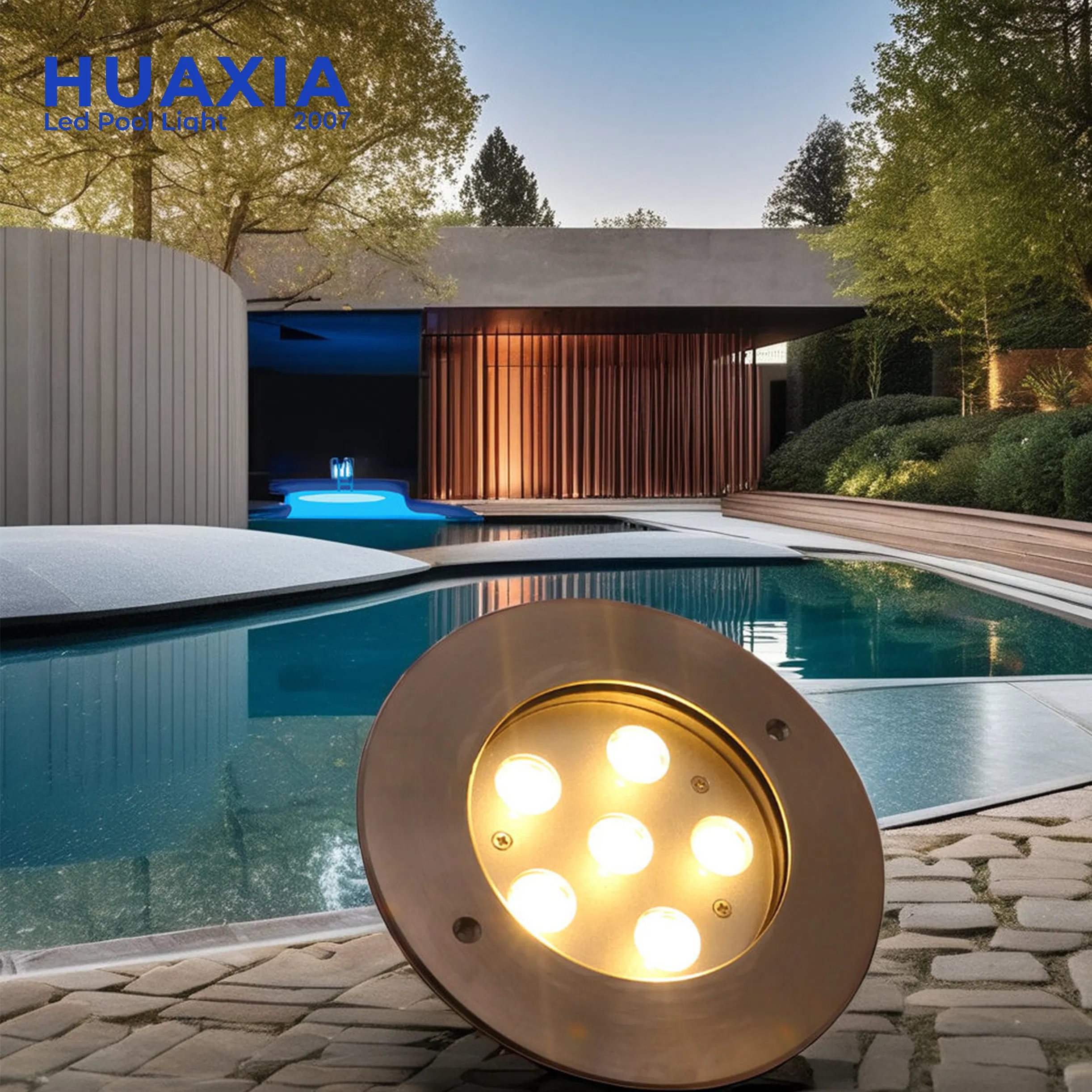 IP68 6W 24V إضاءة LED مدمجة تحت الأرض تحت الماء لحمام السباحة