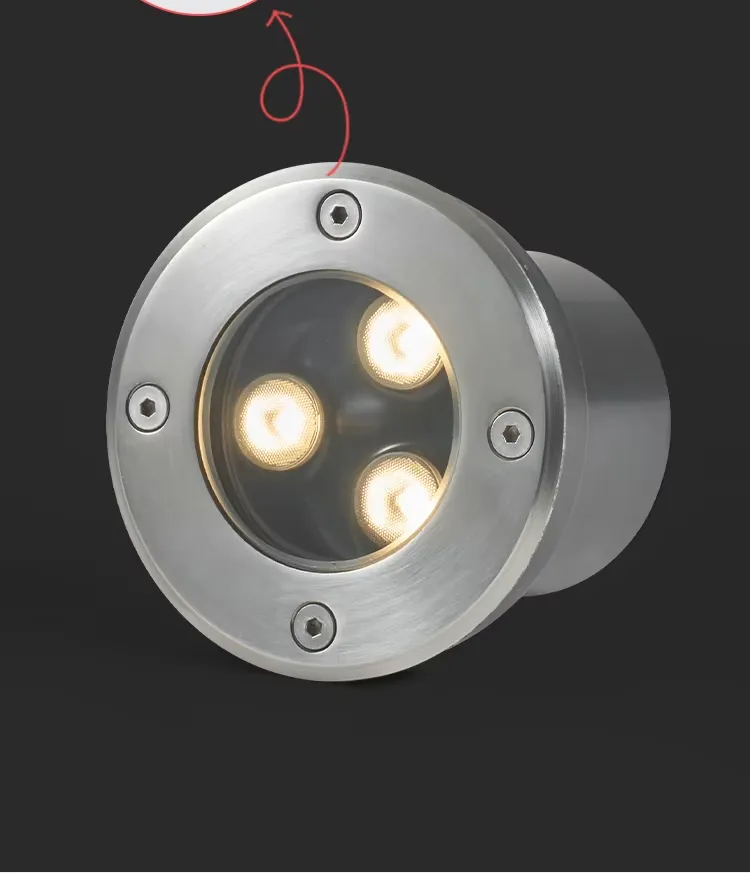 IP67 مصباح أرضي LED مضاد للماء من الفولاذ المقاوم للصدأ مدمج للإضاءة الخارجية للمناظر الطبيعية