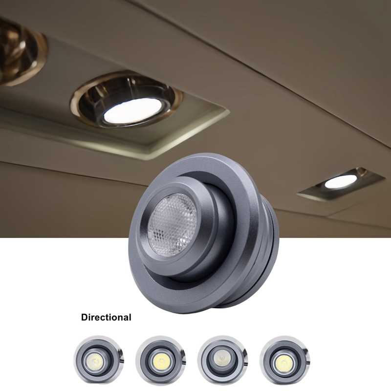 12V ضوء LED مدمج قابل للتعديل للكارافان والحافلة، ضوء كابينة، ضوء خريطة LED، ضوء قبة، ضوء قراءة قابل للتوجيه، ضوء بقعة
