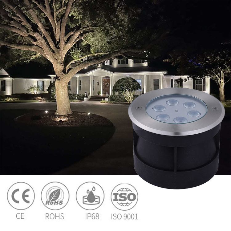 مصباح مدفون من الفولاذ المقاوم للصدأ 18W 15W 12W 9W 7W 5W إضاءة LED تحت الأرض قابلة للتعديل
