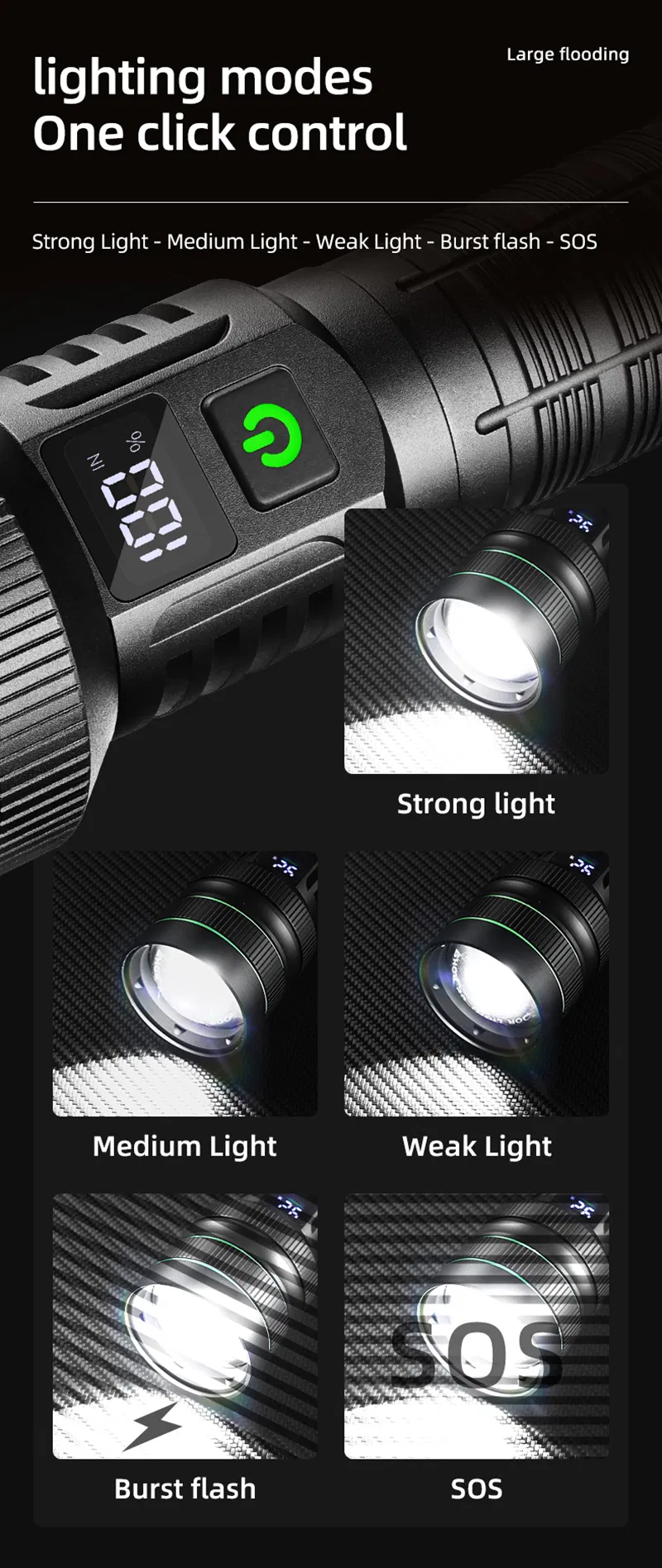 مصباح يدوي LED قوي