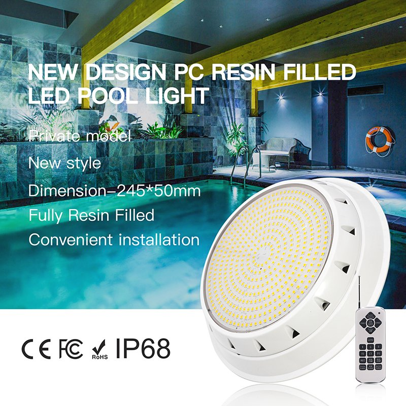 ضوء حمام سباحة LED RGB متغير الألوان 12V 24W لتأثيرات تحت الماء مذهلة