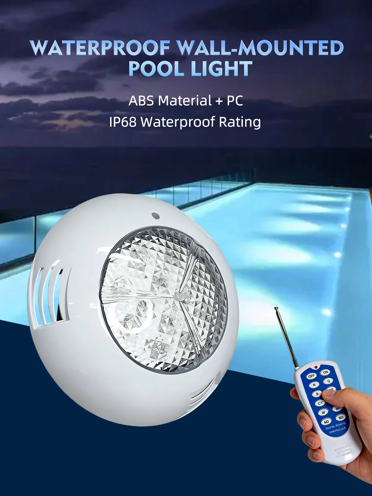مصنع محترف ضوء LED تحت الماء IP68 مقاوم للماء 12V 18W ضوء مسبح RGB