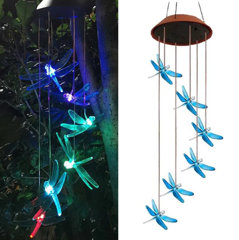 مصباح حديقة ضوء شمسي LED يعمل بالطاقة الشمسية، ضوء رياح معلق للمنزل، ضوء خارجي لمصباح التزيين