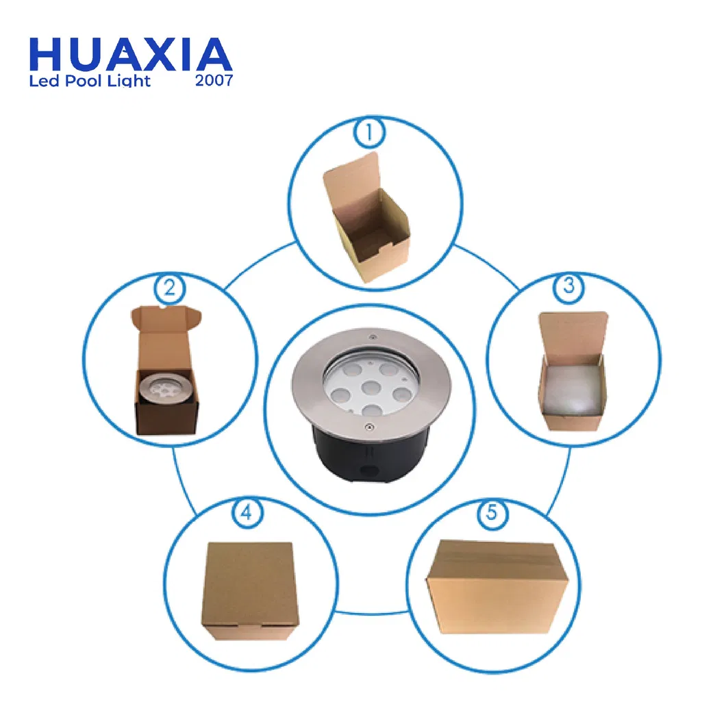 IP68 6W 24V إضاءة LED مدمجة تحت الأرض تحت الماء لحمام السباحة