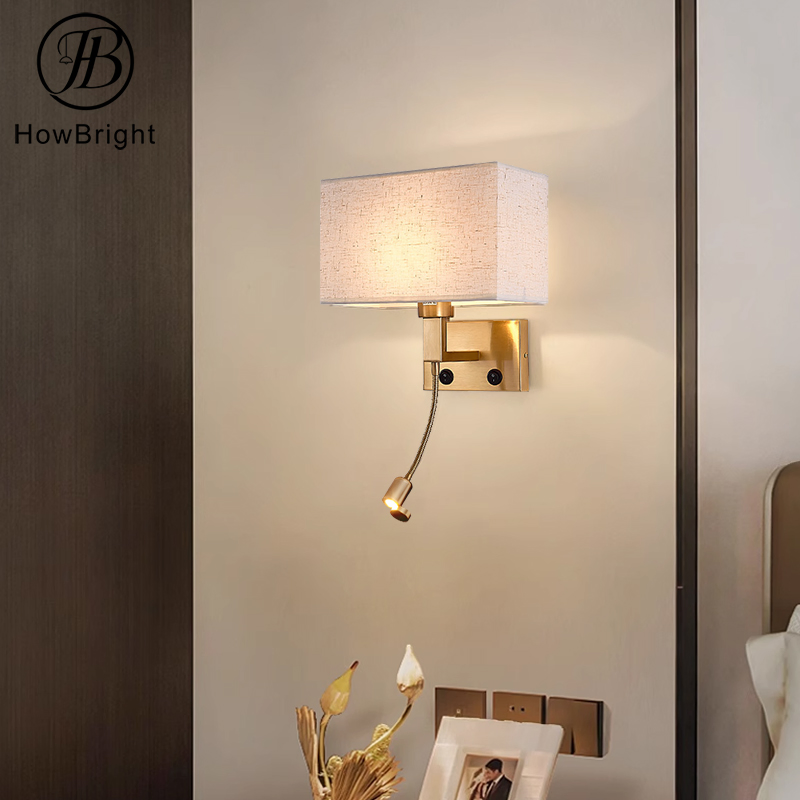 مصابيح حائط LED بسيطة من القماش لمناسبة السبت، مصباح حائط داخلي للفندق