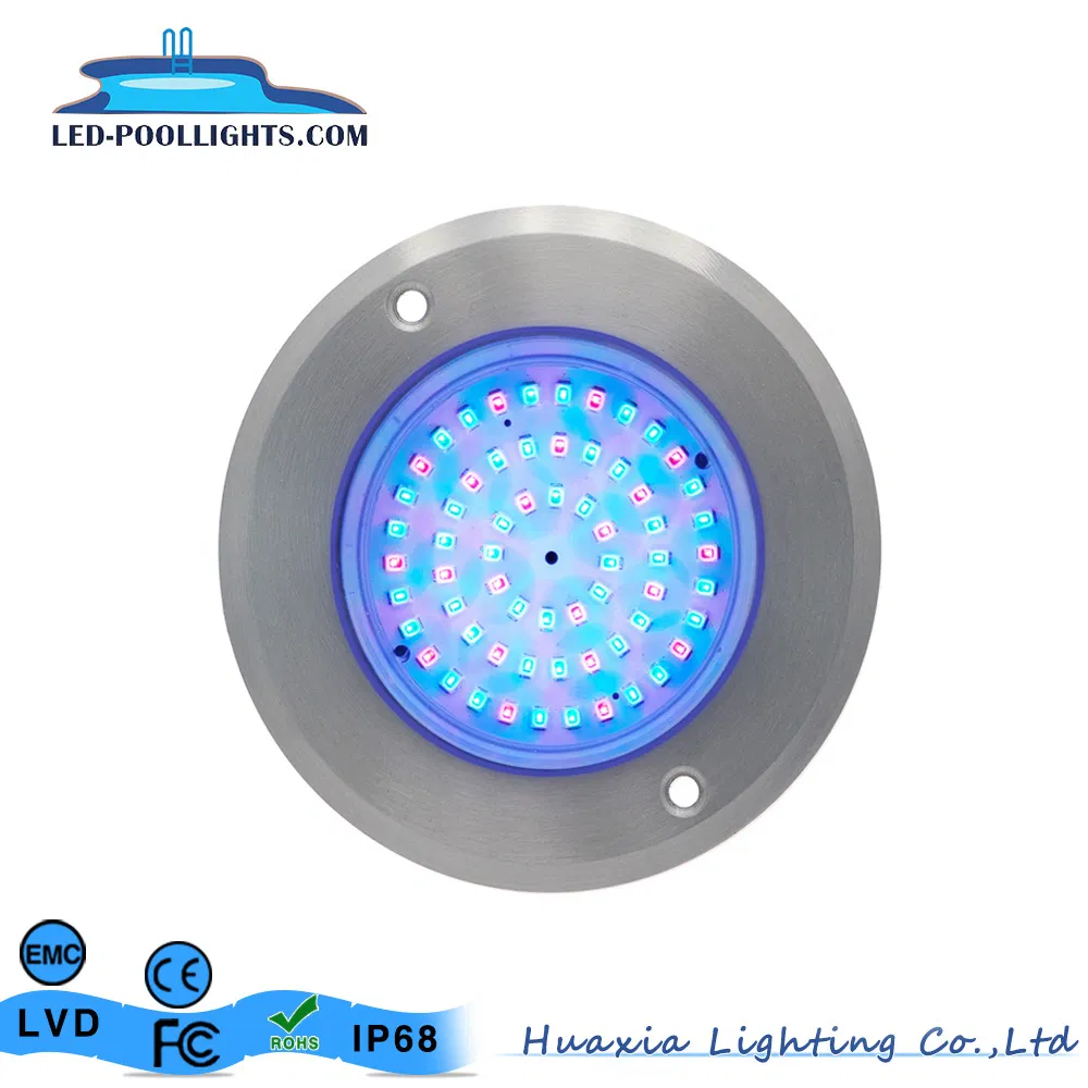 ضوء LED تحت الماء للسباحة في حمام السباحة مقاوم للماء بالأبيض والأبيض الدافئ/ألوان RGB