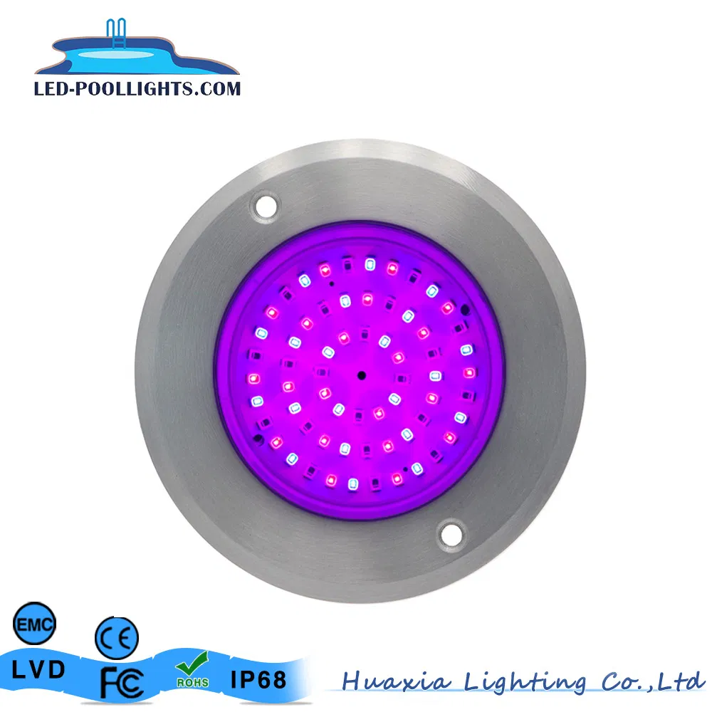 ضوء LED تحت الماء للسباحة في حمام السباحة مقاوم للماء بالأبيض والأبيض الدافئ/ألوان RGB