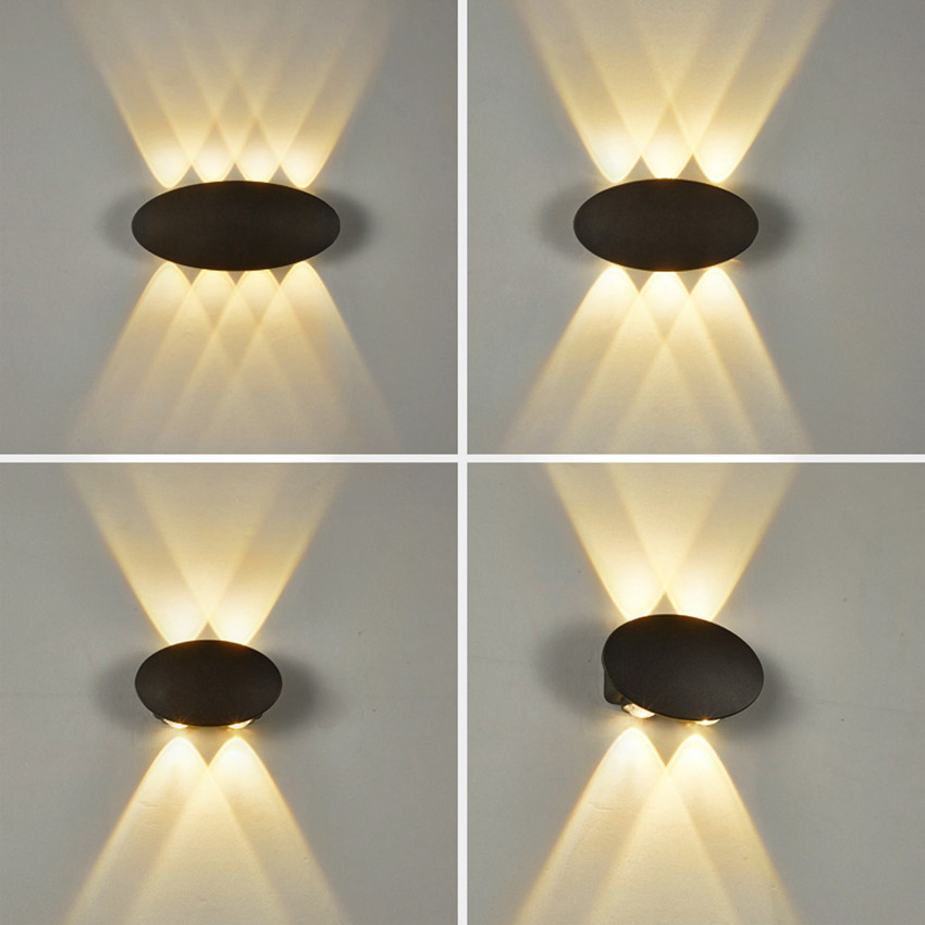 مصباح حائط LED معدني أسود لغرفة النوم في فندق على طراز الشمال الأوروبي مع درج وممر 8W لون RGB