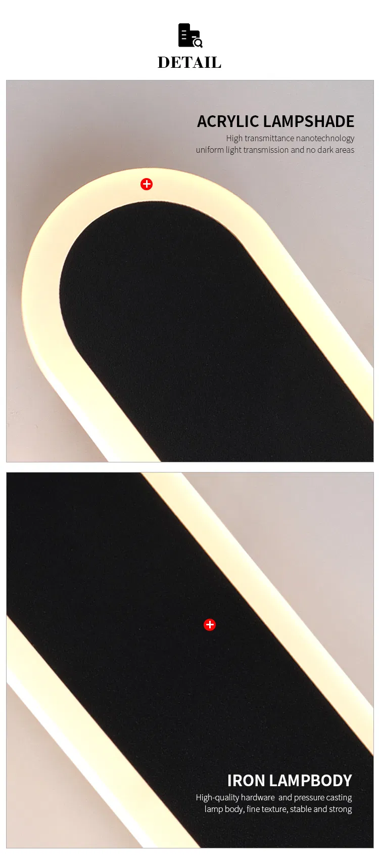 فوانيس حائطية LED خارجية مقاومة للماء بتصميم بسيط، مصنوعة من اللون الأسود، للإضاءة في الفناء أو المدخل