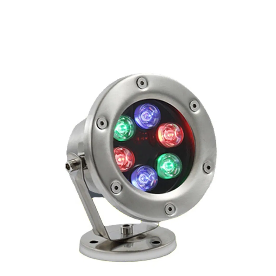 IP68 ضوء LED مضاد للماء تحت الماء 316L ضوء تحت الماء من الفولاذ المقاوم للصدأ