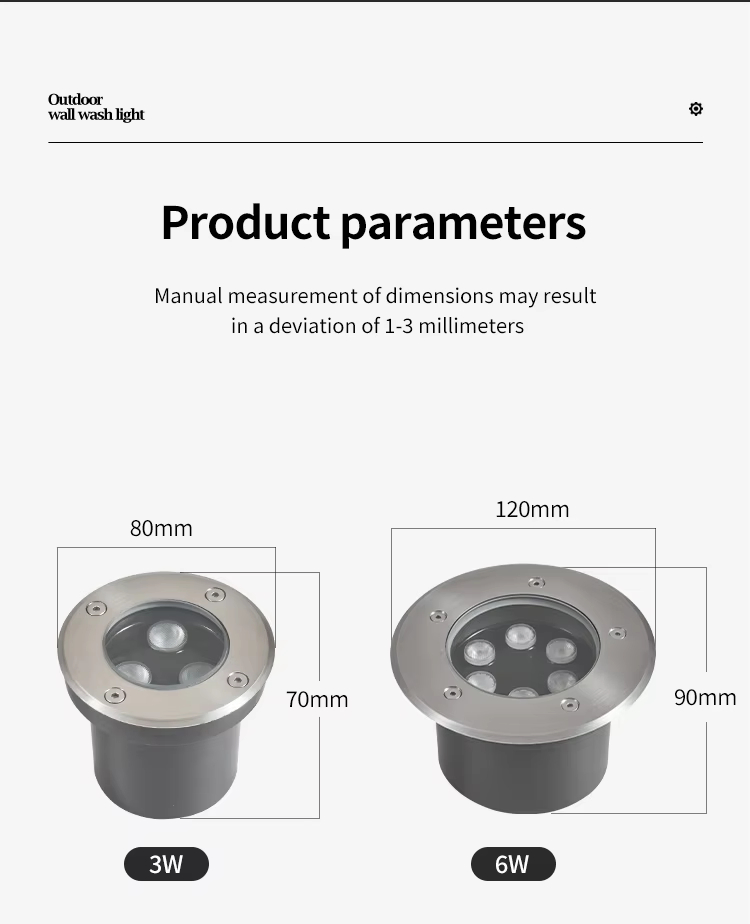 IP67 مصباح أرضي LED مضاد للماء من الفولاذ المقاوم للصدأ مدمج للإضاءة الخارجية للمناظر الطبيعية