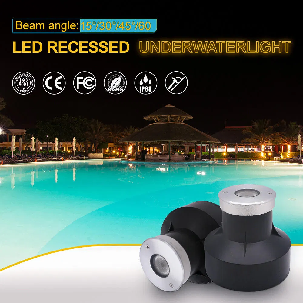 DC12V خارجي IP68 316 إضاءة LED من الفولاذ المقاوم للصدأ تحت الأرض وتحت الماء