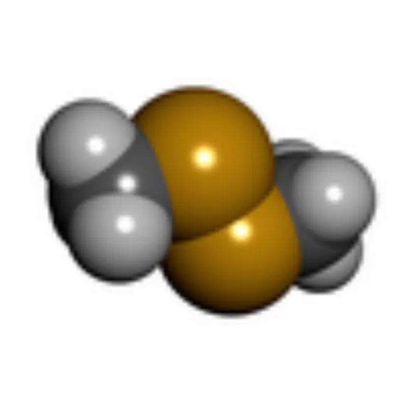 Dimethyl Disulfide Spacefill Model