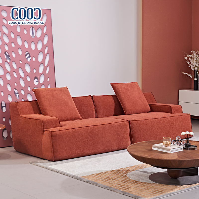 Foshan Contemporary Fabric Modern Design Lazy Sectional Luxury Vacuum Foam Compression Couch Sofa with Pillow for Furniture Living Room