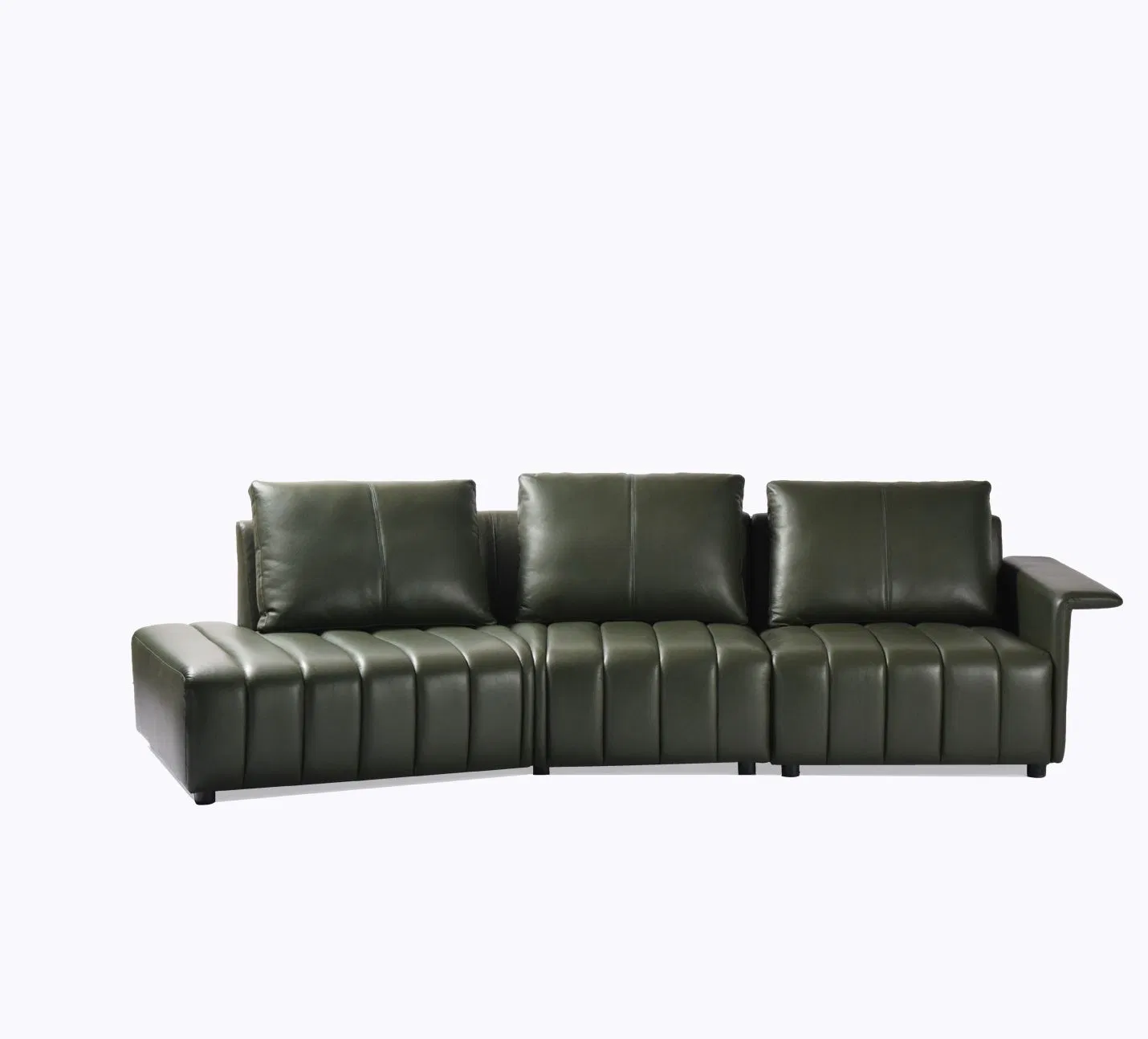 Factory Direct Supply Wear-Resistant Sectional Leather Sofa for Long Sitting
