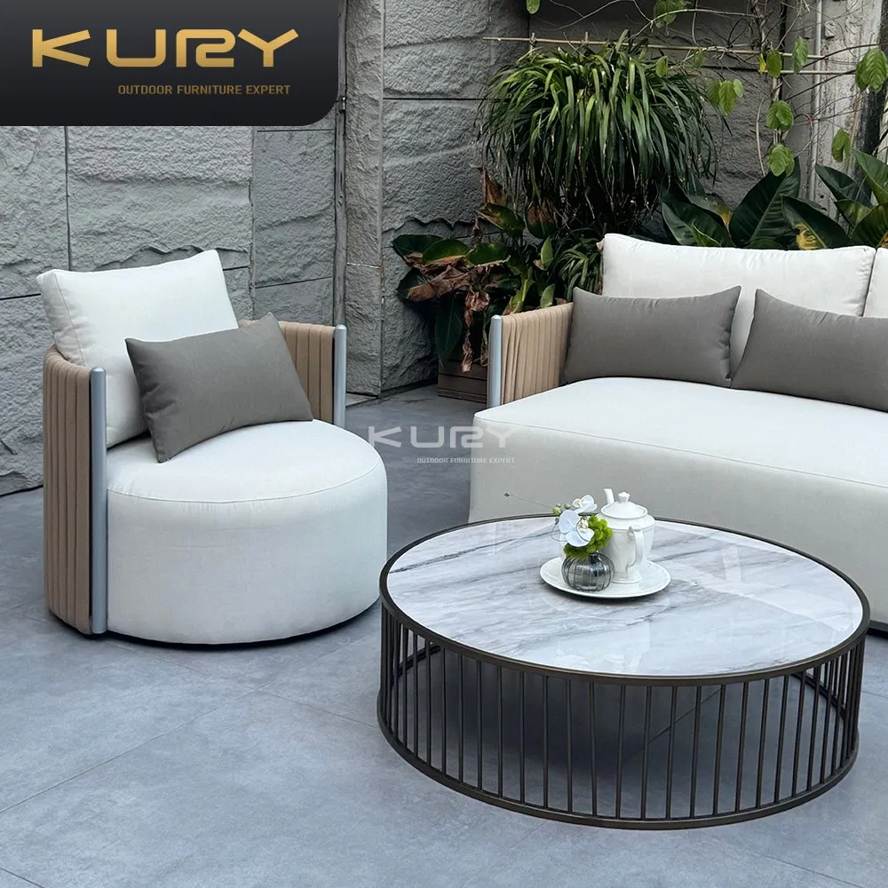 Modern Wholesale Outdoor Rattan Garden Sofa Outdoor Furniture Sofa with Coffee Table and Chair