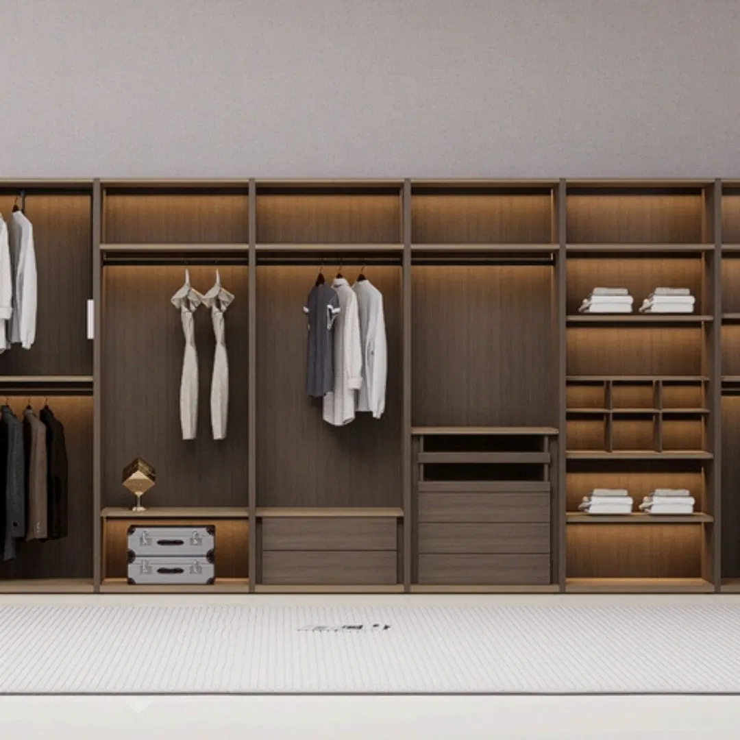 Factory Price Home Bedroom Modern Furniture Closet Wooden Custom Closet Storage Wardrobe for Clothes