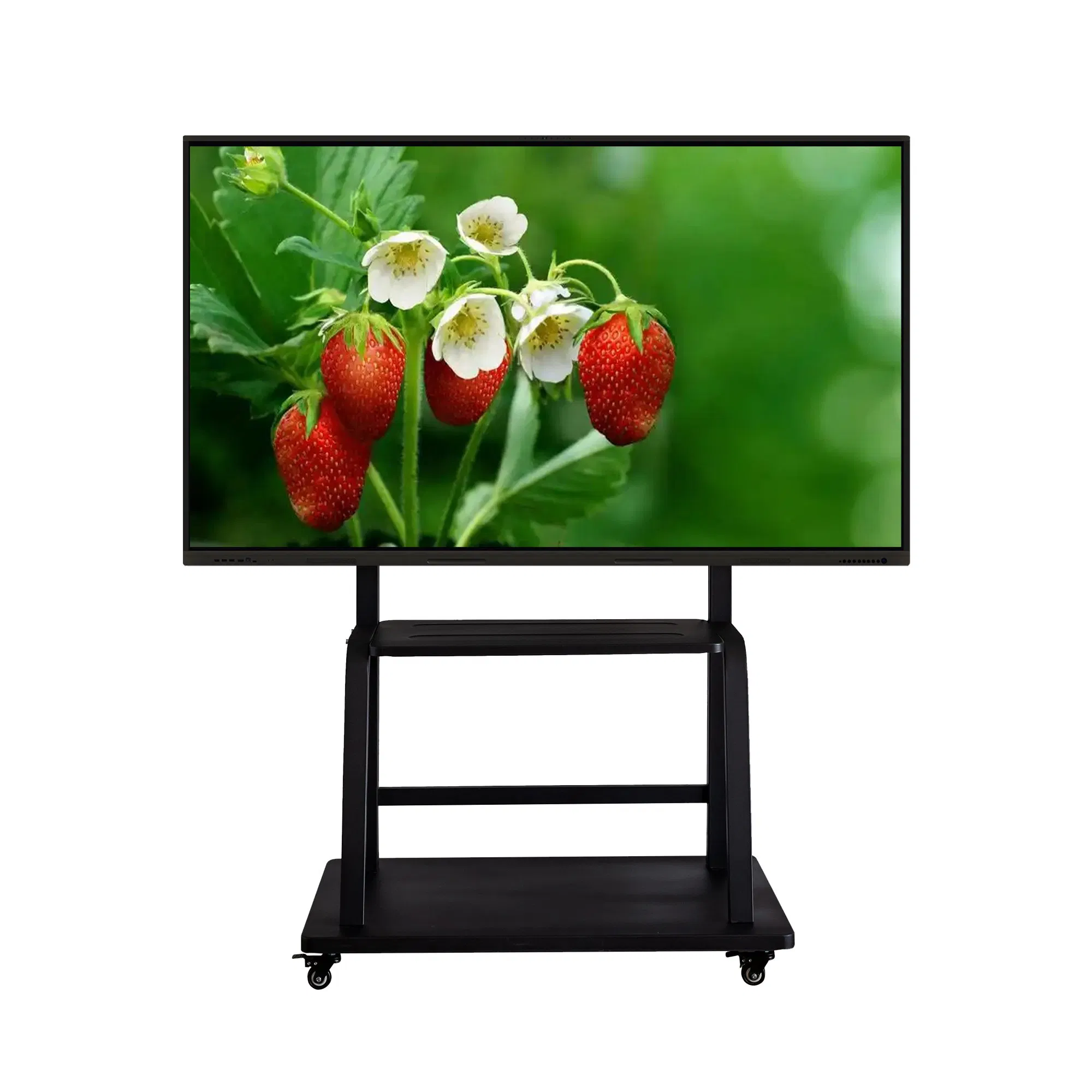 Adjustable Mobile TV Mount Stand 360 Degrees Rotating Cold Rolled Steel TV Stand with Four Movable Wheels