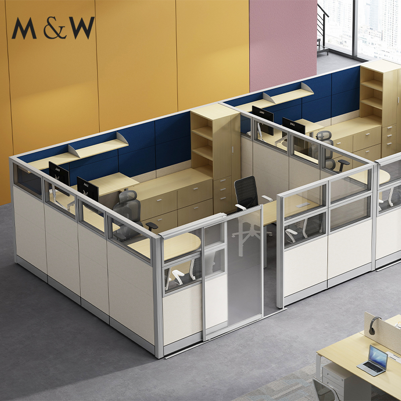 M&W America Bank Project Divider Partition Cubicle Custom Furniture Workstation Commercial Office Furniture