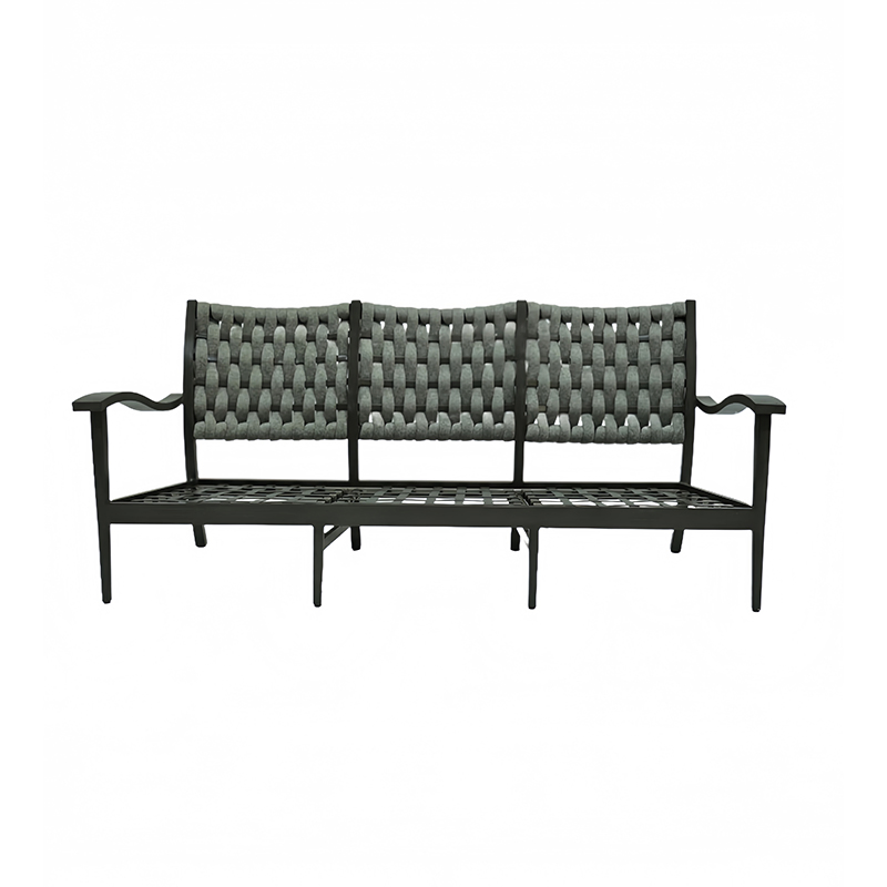 with Cushion Hotels Modern Aluminum Outdoor Furniture Patio Waterproof Sofa for Luxury Garden Recliner Villas Durable Couch Collection