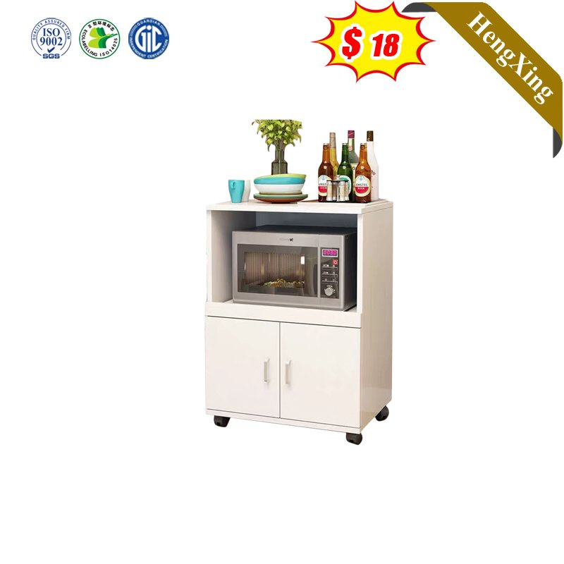 Modern Simple Design Black Mobile Wooden Home Kitchen Furniture Sideboard Tea Bowl Storage Cabinet