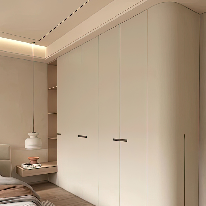 White Modern Wooden Bedroom Furniture Custom Sliding Door Closet Storage Armoire Solid Wood Wardrobe