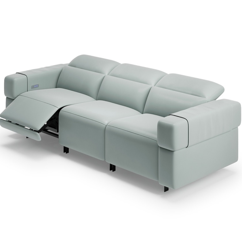 Modern Furniture 3-Seater Sofa Recliner Modern Living Room Sofa Functional with USB Charging