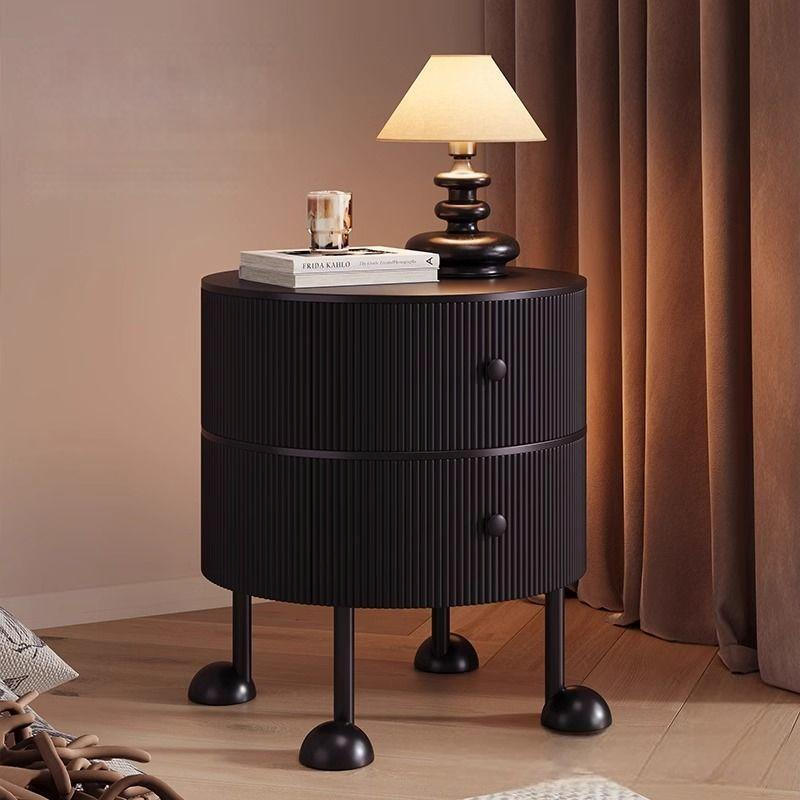 French Light Luxury Round Beside Table Household Nightstand
