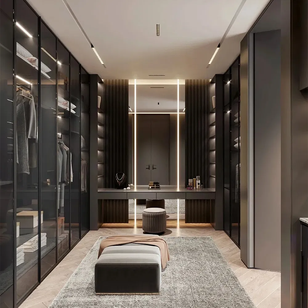 Wholesale Modern Home Furniture Bedroom Sliding Door Clothes Wardrobe