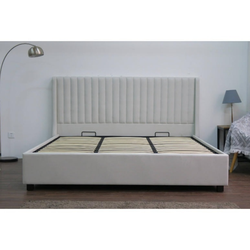 Knock-Down King Size Metal Bed Frame Easy Assembly Single /Double/Queen/Ottoman Bed Frame Strong Gas Lifting Bed Platframe with Storage Space