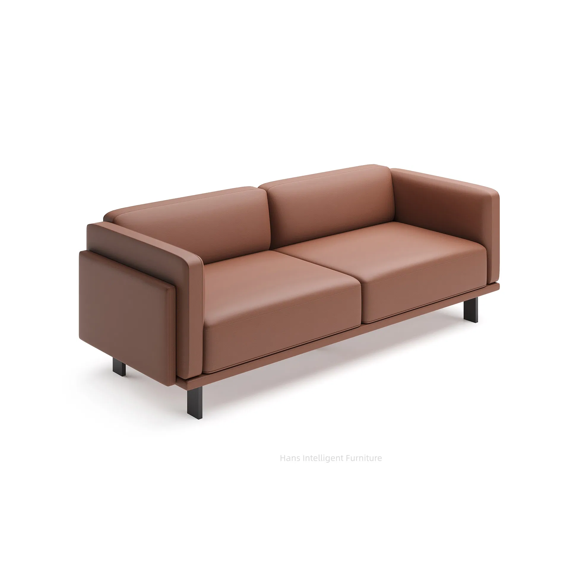Elegant Leather Loveseat Sofa for High-End Home Furniture