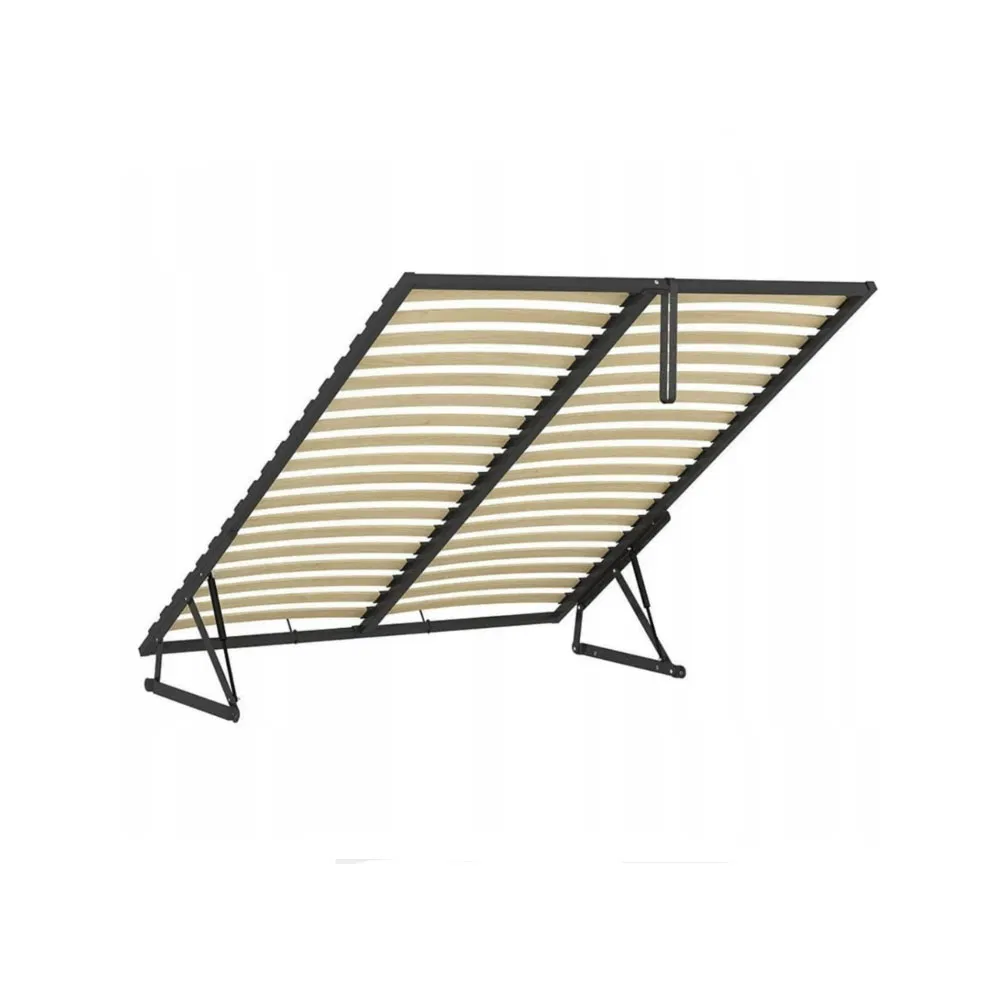 Easy Assembly Double Full Twin King Queen Metal Bed Frame Gas Spring Mechanism Ottoman Bed Storage Bed Frame for Poland Modern Bedroom Hotel Home Furniture