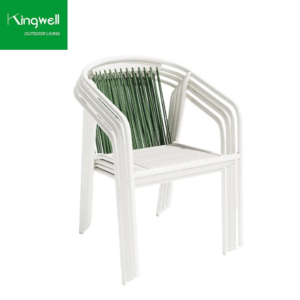 Commercial Patio Furniture Set Outdoor Aluminum Dining Table with 6 Chairs for Resorts