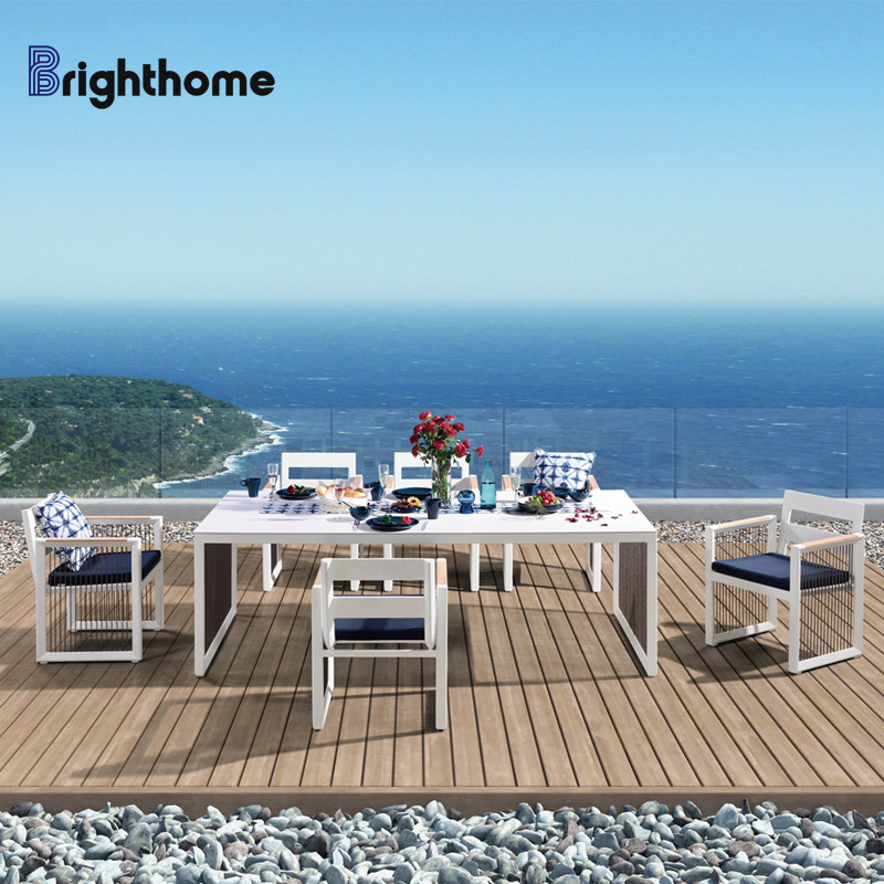 Wholesale Waterproof Garden Aluminum Outdoor Restaurant Dining Furniture