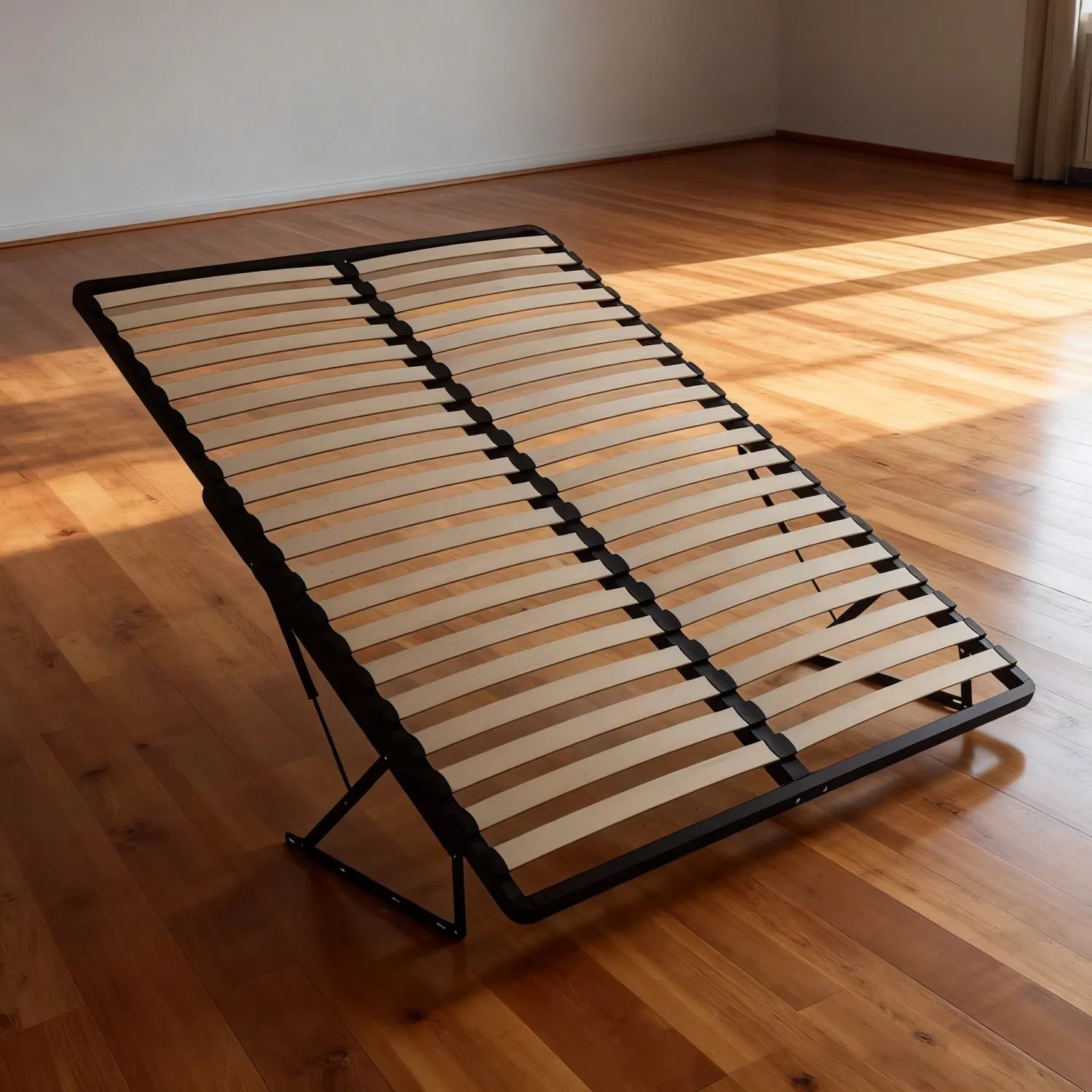 CE/FSC Certification Square Corner Easy Assembly Space Saving King/Queen Metal Bed Frame with Reinforced Angle Bed Base Design for Mattress Support